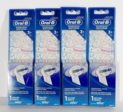 4-Pack Genuine Oral-B EXTRA SOFT Replacement Brush Heads for Kids 90935247