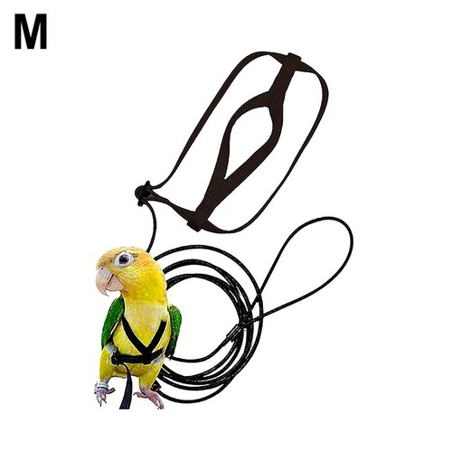 Parrot Bird Harness Leash Adjustable Training Rope Flying Traction Straps Band - Picture 2 of 41