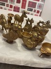 Set Of 11 Chinese Gild Dynasty 24k Gold/ Bronze Brass Drinking Vessel/Ewer/Myth — photo 6