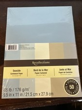 Recollections Cardstock Paper Seaside Colors 8 1/2 x 11 50- E4B