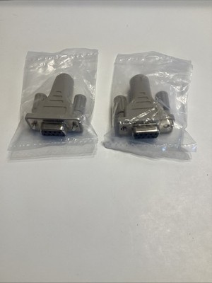 Lot Of 2 -PS2F to DB9F Female Female Serial Mouse Adapter Gender Screw down post