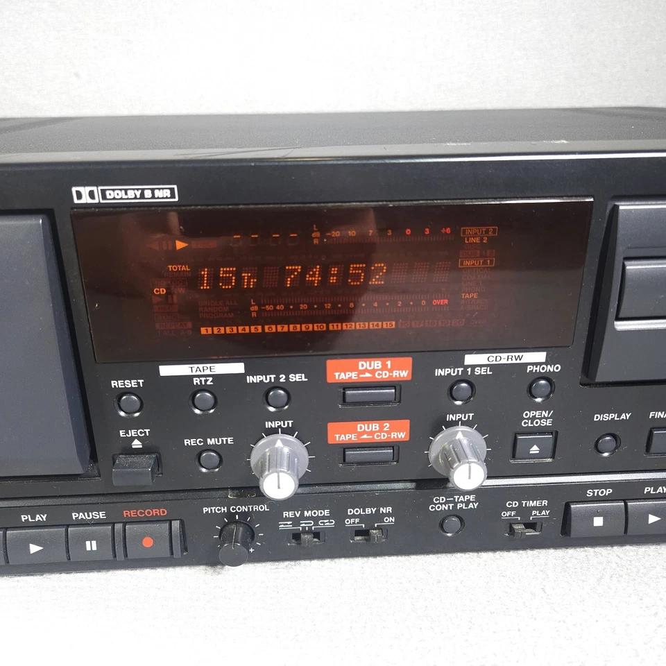 Professional Tascam CC-222 Cassette Deck /CD Recorder Player Combo, Tested - Image 3 of 4
