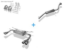 FOX Edelstahl Duplex Sportauspuffanlage ab Kat Fiat 124 Spider je 2x70mm rund