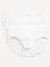 Old Navy Men  s 3-Pack Brief Underwear Bright White Size Large XL XXL