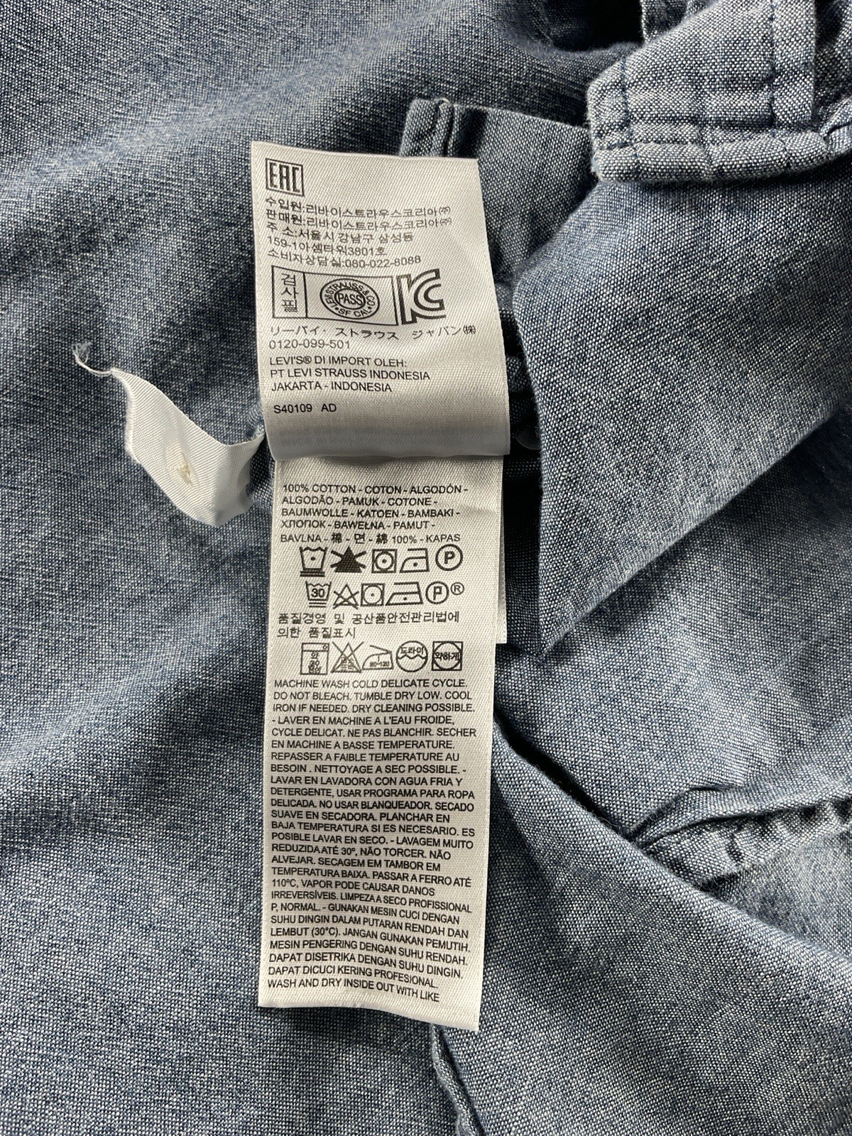 Levi's Class Worker Overshirt Button Down Collare… - image 8