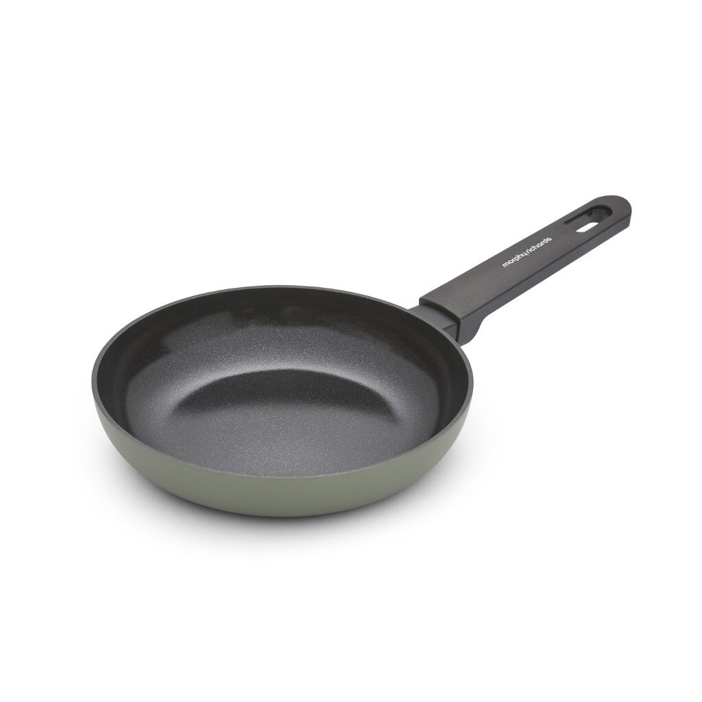 Morphy Richards Frying Pan, Recycled Aluminium, 20cm, Non Stick Ceramic Coating, Soft Touch Handles, Oven Safe Up to 180c, Suitable for All Hobs, Green, 853000 - Image 2