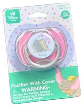 NEW Disney Dumbo Orthodontic Pink PACIFIER With Cover 0 MONTHS