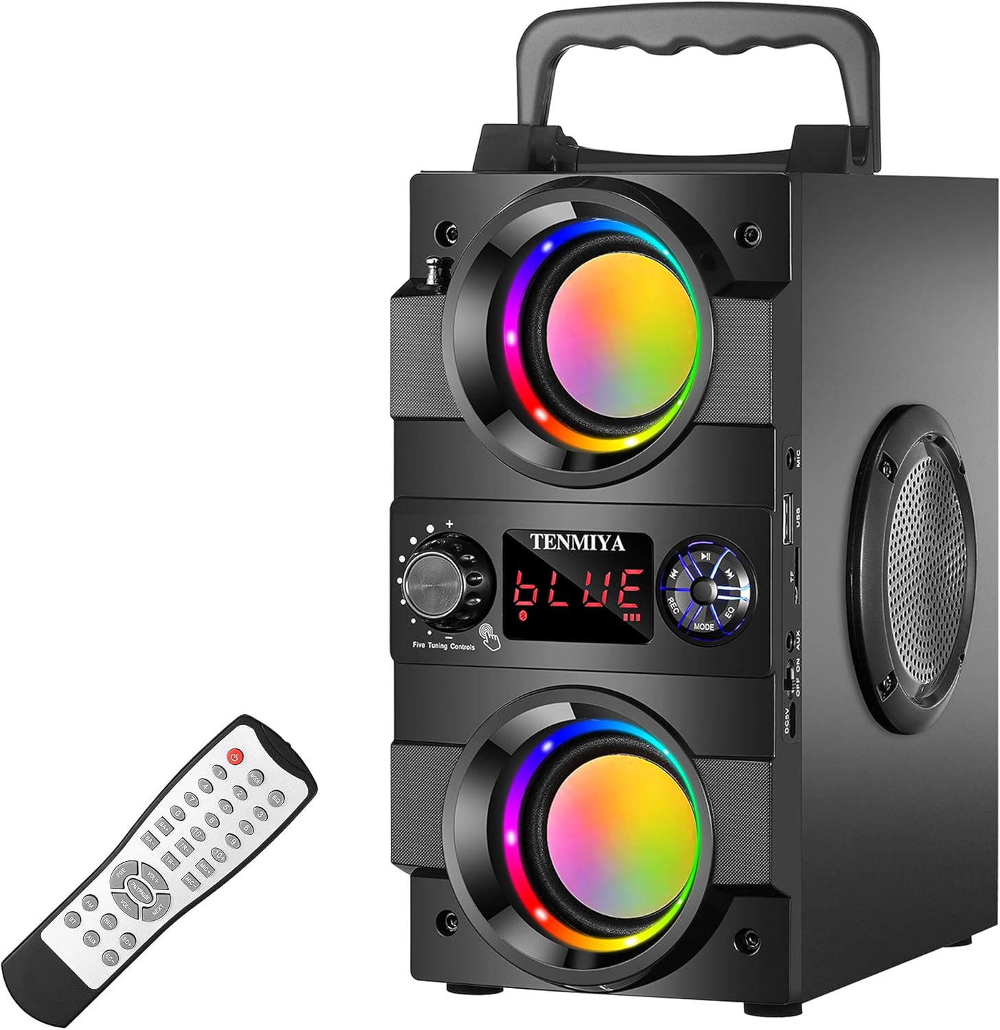Cassa Bluetooth Potente 40W (60W Peak) Stereo Wireless Subwoofer LED