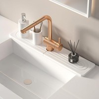 Abtropfmatte Wasserhahn, Kieselgur Wasserhahn Matte 60X10Cm?Weiß? |