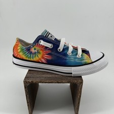 Converse Chuck Taylor All Star Shoes Youth 1 Multicolor Tie Dye Low Top Rainbow