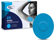 CureTape® Sensor Patches Classic protective plasters, Blue, 25 pcs