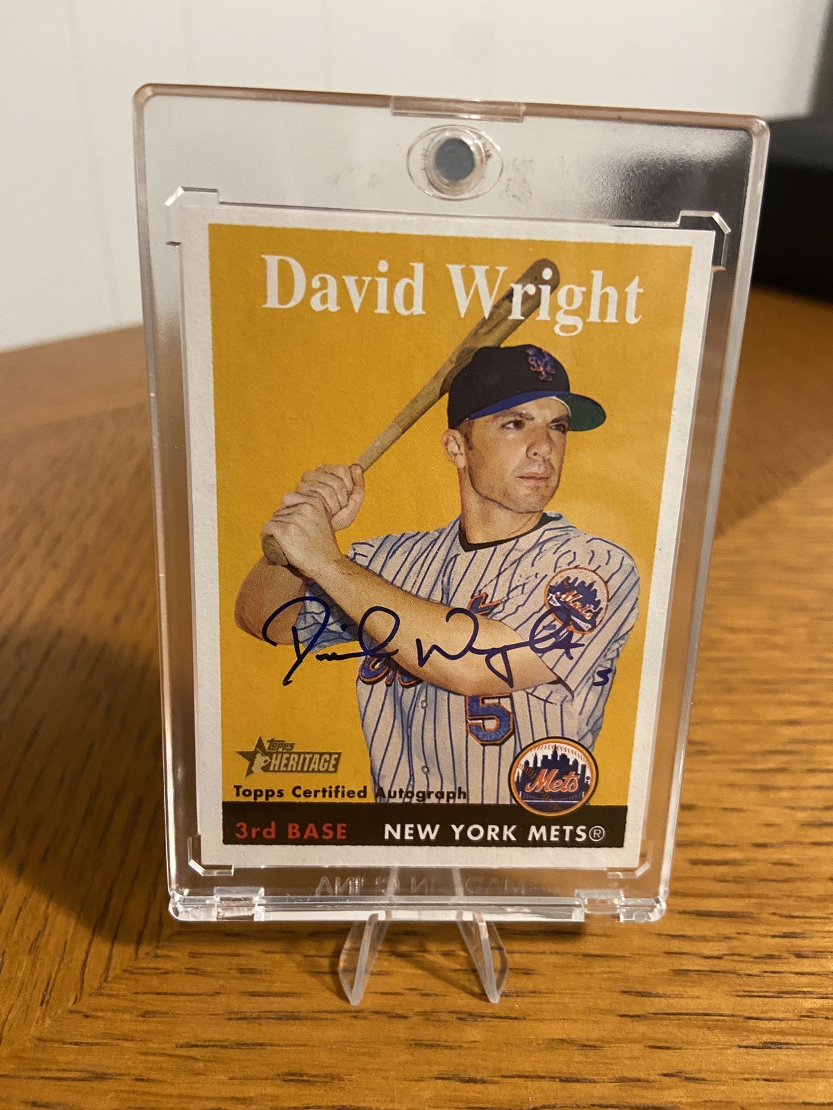 2007 Topps Heritage David Wright ROA-DW Real One Autograph Card New York Mets