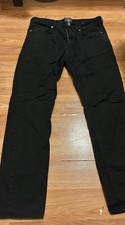 H&M Men s Slim Fit Black Dark Wash Denim Jean...