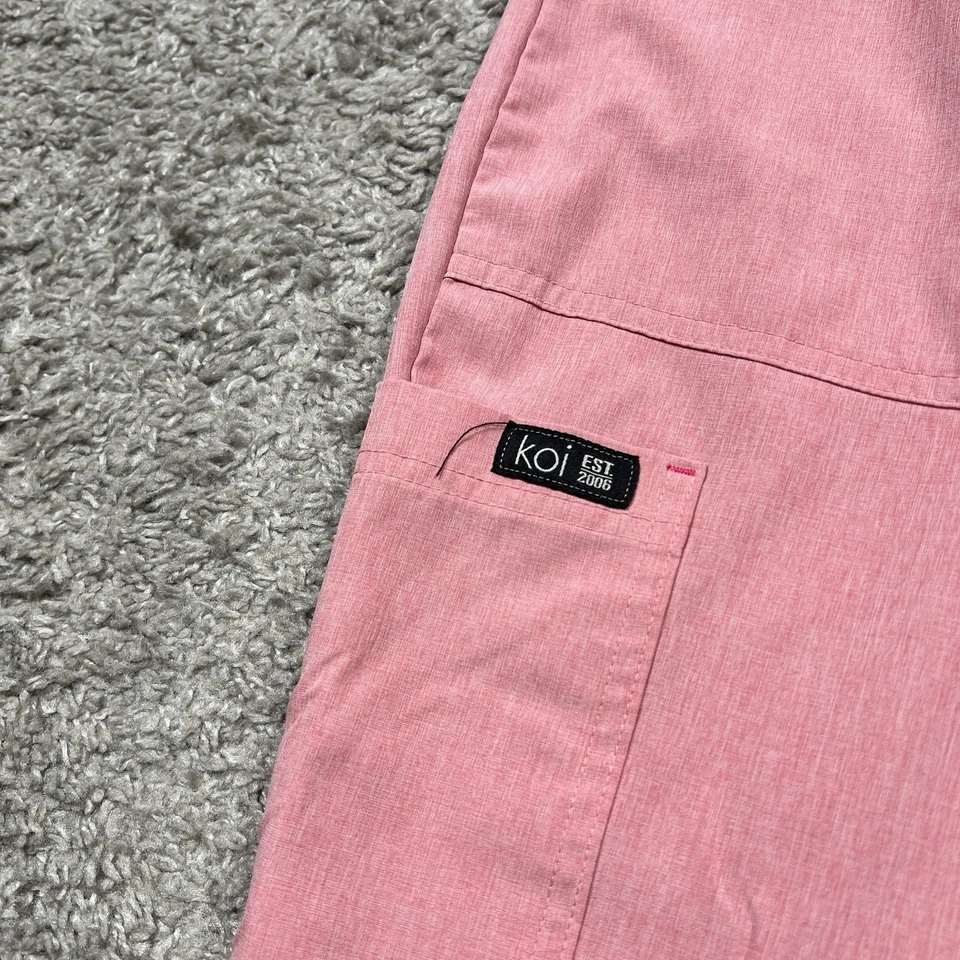 Pantalones Médicos Koi Mujer Rosa Pierna Recta Básicos Talla XL Enfermería Regular Foto 4 de 4