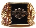 10k Yellow rose green gold onyx Harley Davidson Motor cycle Black Hills ring 11g — photo 9