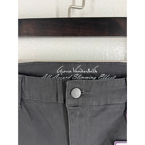 NWT Gloria Vanderbilt Sadie Slim Leg Low Rise Jeans Grey Fog Size 12 Average - Picture 3 of 15