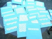 lot de 55 échantillons de  dentelles  ancienne  en coton