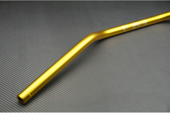 Guidon plat aluminium or 28mm universel pour moto cross et roadster custom