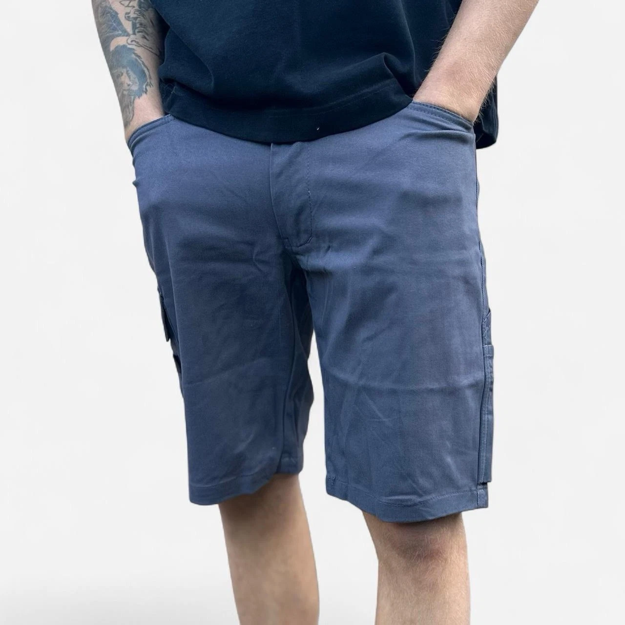Dickies Grey Cargo Shorts Waist 40" Men's Utility Lead In Flex Workwear Shorts