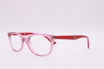 RAY-BAN RB 1586 3777 CLEAR PINK RED AUTHENTIC FRAMES EYEGLASSES 47-16