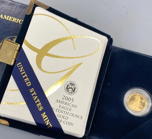 2005 W US 1/10thozt Proof Gold $5 Eagle Coin w/ogp L24273