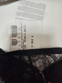 La Perla Black Honeycomb Lace Bra Panties Set MSRP $675  US Bra 32 Panties XS