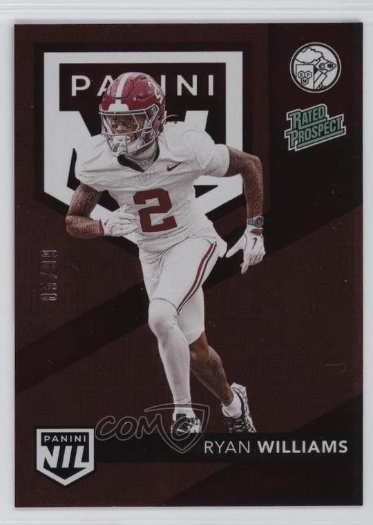 2025 Panini National Convention NIL Rated Prospect Red /99 Ryan Williams 4jk