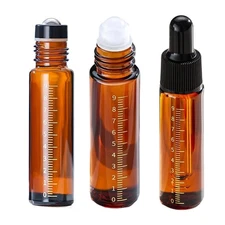 Glass Bottles with Eye Droppers for Essential Oils Refillable Bottle