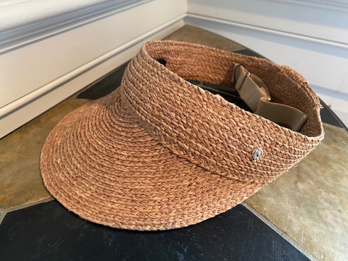 HELEN KAMINSKI MAI RAFFIA VISOR HAT NEW/TAG NATURAL/SAND