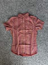 New Gustin Short Sleeve Button Down Shirt — Medium — Unwashed Unworn