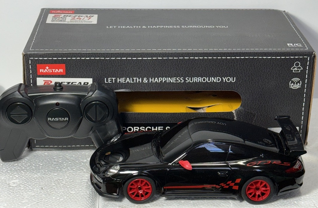 Rastar RC Toy Car Porsche GT3 911 GT3 2WD Black/Red NOB READ