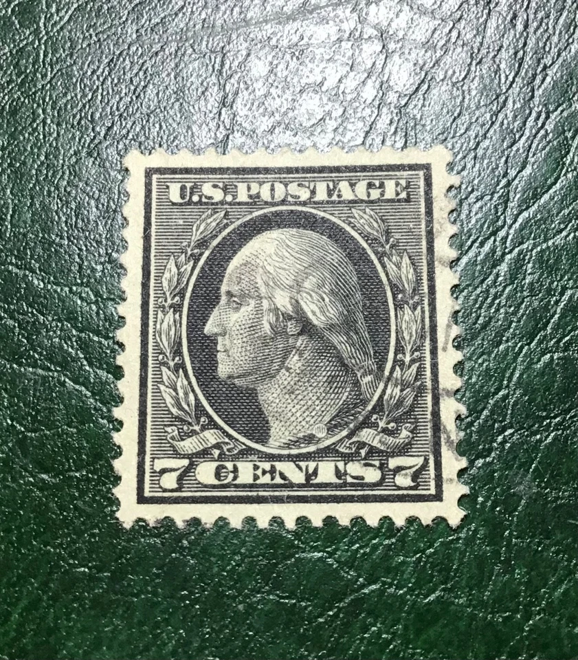 Scott 407 7c Washington Black Superb Used Gem PSE Graded 98 (1914) - Image 2 of 4