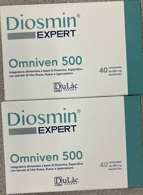 2 Pack DuLac Pharma - Diosmin Expert Omniven 500 Blood & Circulatory - 80 Total