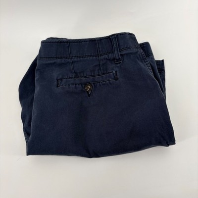DENALI Mens Navy Blue Chino Shorts Size 36 Flat Front Classic Fit Stretch Waist