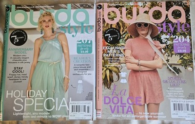 Burda style Magazine With Sewing Patterns 2025 lot of 2