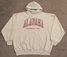 Vintage Russell Athletic Alabama Crimson Tide Hoodie Sweatshirt Made in USA Mens