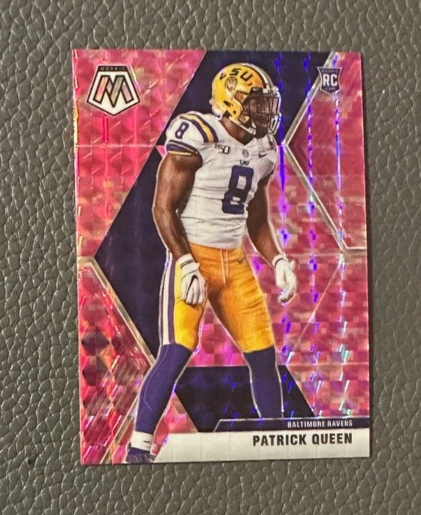 2020 Panini Mosaic PATRICK QUEEN RC ROOKIE PINK CAMO PRIZM #249 RAVENS LSU