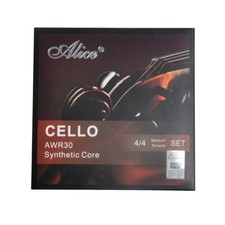 Alice AWR30 4/4 Cello String Set, Medium Gauge Synthetic Core Ni-Cr Wound