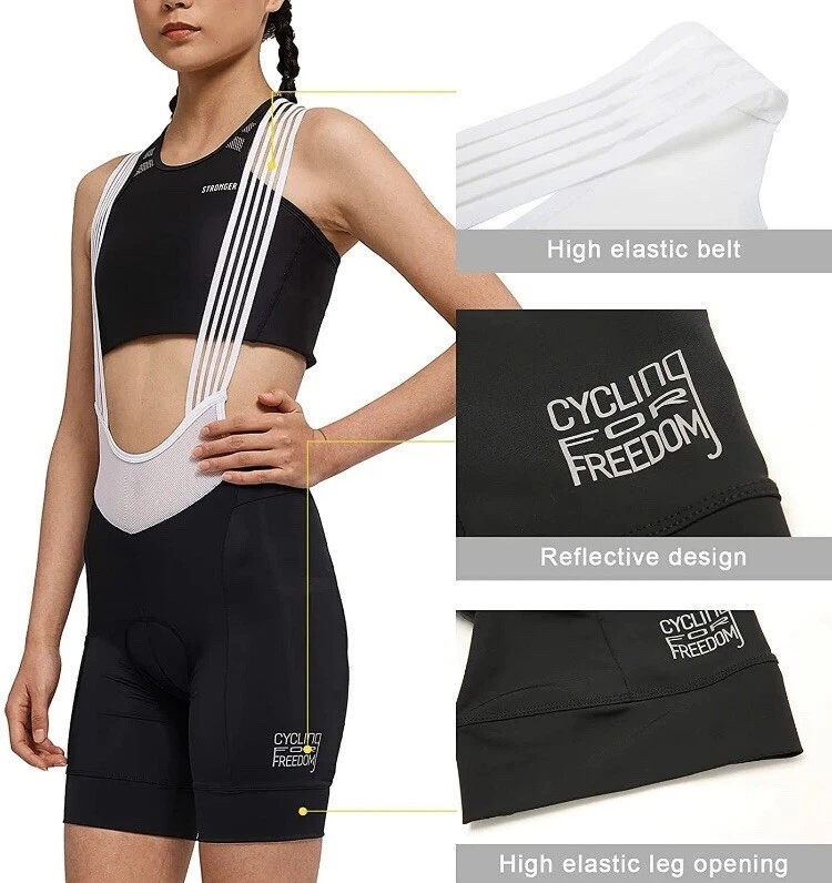 Santic Cycling Bib Shorts Women Padded Cycling Bib Tights for Women with Pocket  - Image 2 of 4