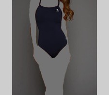  70 TYR Sport Women's Solid Blue Elite Diamondfit One-Piece Swimsuit Size 28