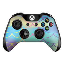 Skins Decal Wrap for Xbox One / One S Controller Pastel colorful mermaid scales