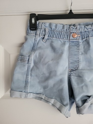 Abercrombie Kids High Rise Paperbag Waist Denim Shorts - Picture 2 of 11