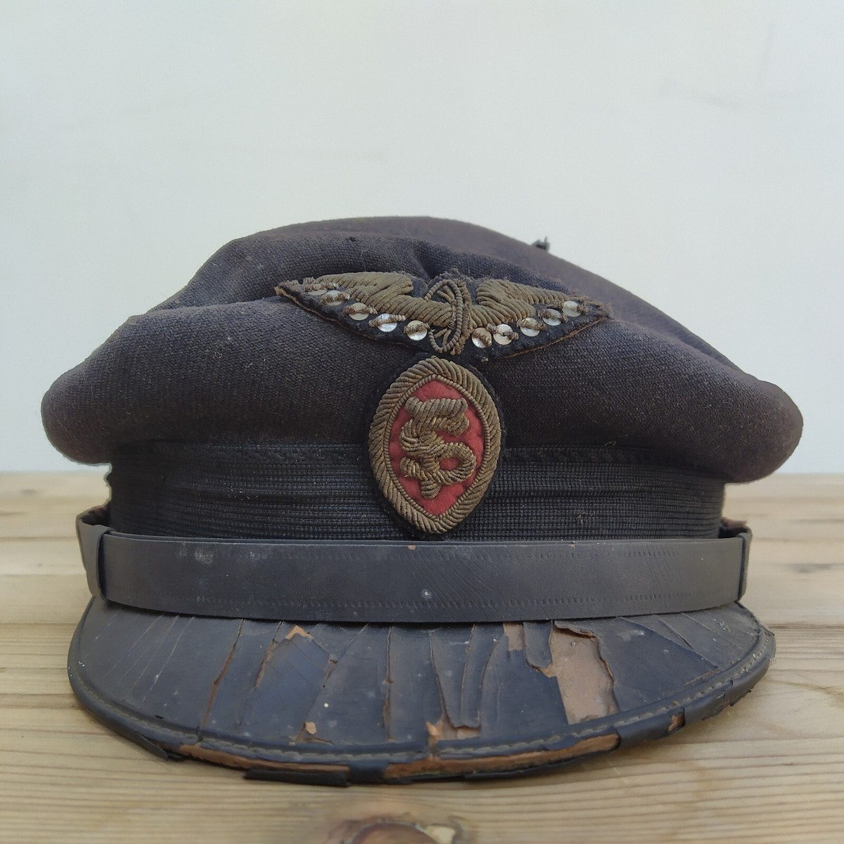 BERRETTO CAPPELLO DA FERROVIERE FFSS FS FERROVIE DELLO STATO VINTAGE  COLLEZIONE