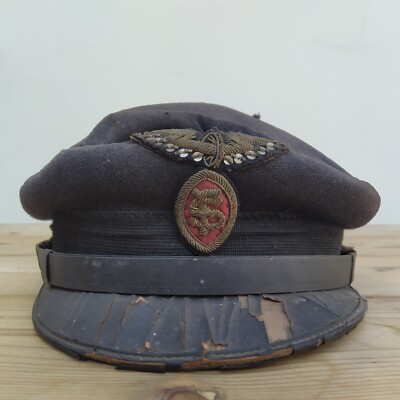 BERRETTO CAPPELLO DA FERROVIERE FFSS FS FERROVIE DELLO STATO VINTAGE  COLLEZIONE