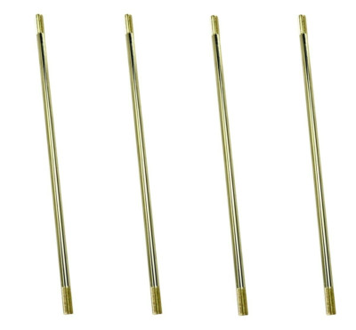 13.4'' Pre-Threaded Brass Rod with 0.8'' Long Thread On Both Ends, Gold LOT OF 4