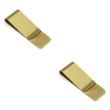 2 pcs Money Clip Stainless Steel Metal Money Folder Banknote Clips for Bank Home
