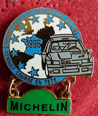 SELTENE PINS RALLYE TEAM DIAC PLAKETTE MICHELIN RENAULT CLIO WILLIAMS 