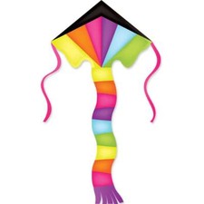 Kite Super Flyer Single Line Neon Prism Kite w/ Winder  String 9 PR 16009