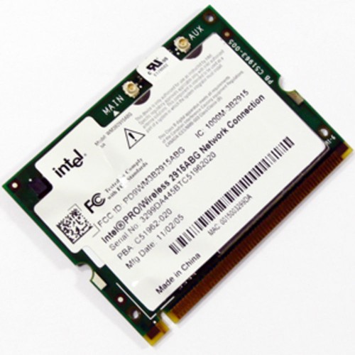 Intel Pro Wireless 802.11b 11Mbps/ ag 54Mbps Mini PCI Adapter WM3B2915ABGNA Card - 第 1/1 張圖片