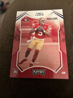 Trey Lance Rookie Card Blue GOAL LINE Parallel 2021 Panini Playoff Football RC